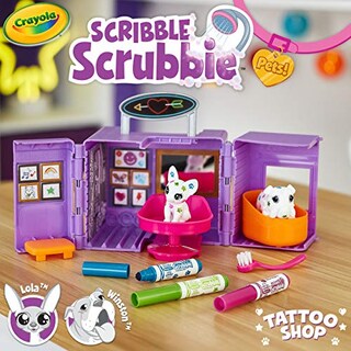 Foto 6 | Crayola Scribble Scrubbie Pets Tattoo Shop, Set De Juguete P - Venta Internacional.