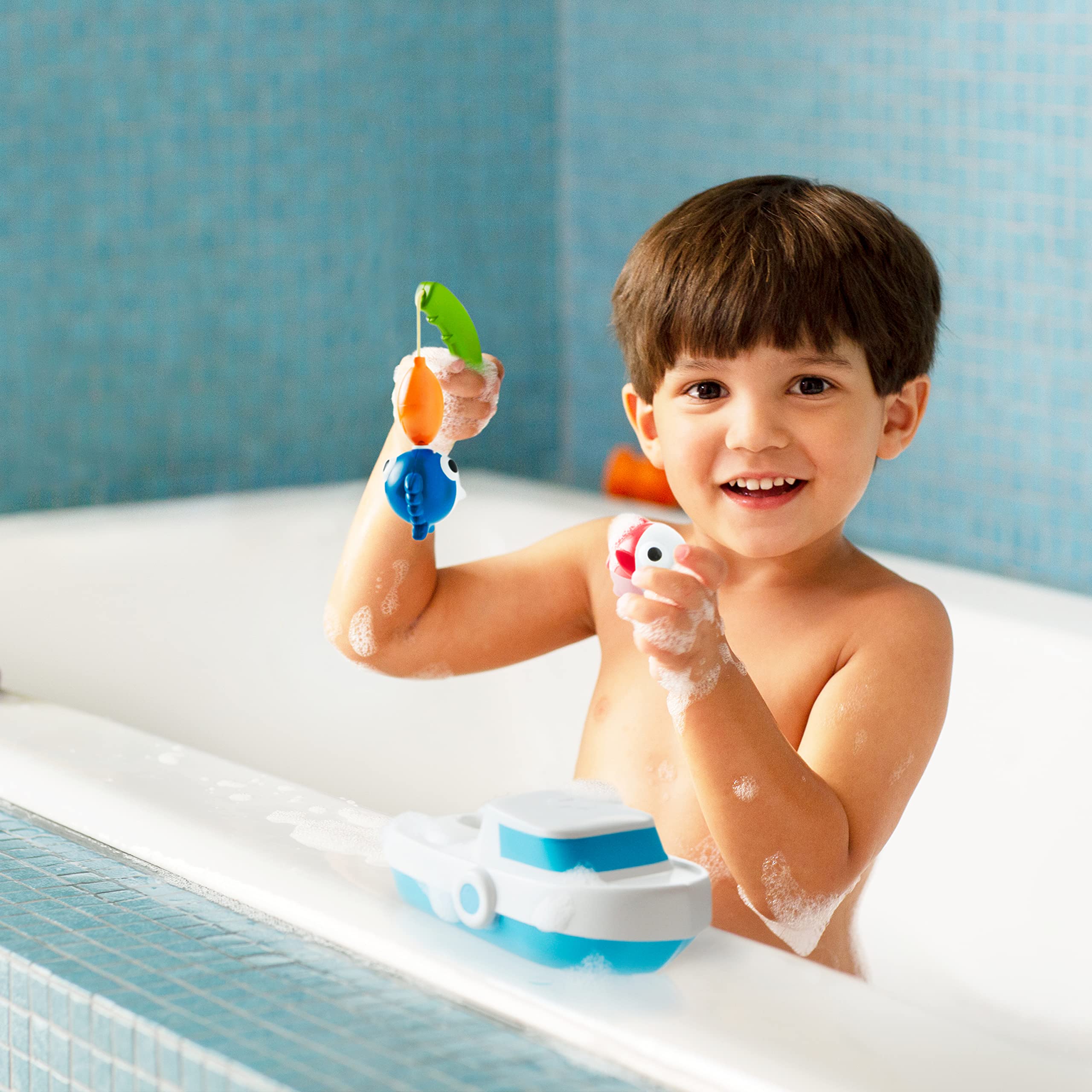 Foto 2 | Munchkin Deep Sea Fishin' Toddler Bath Toy Y Juego Con Peces Magnéticos, Bote Y Caña - Venta Internacional.