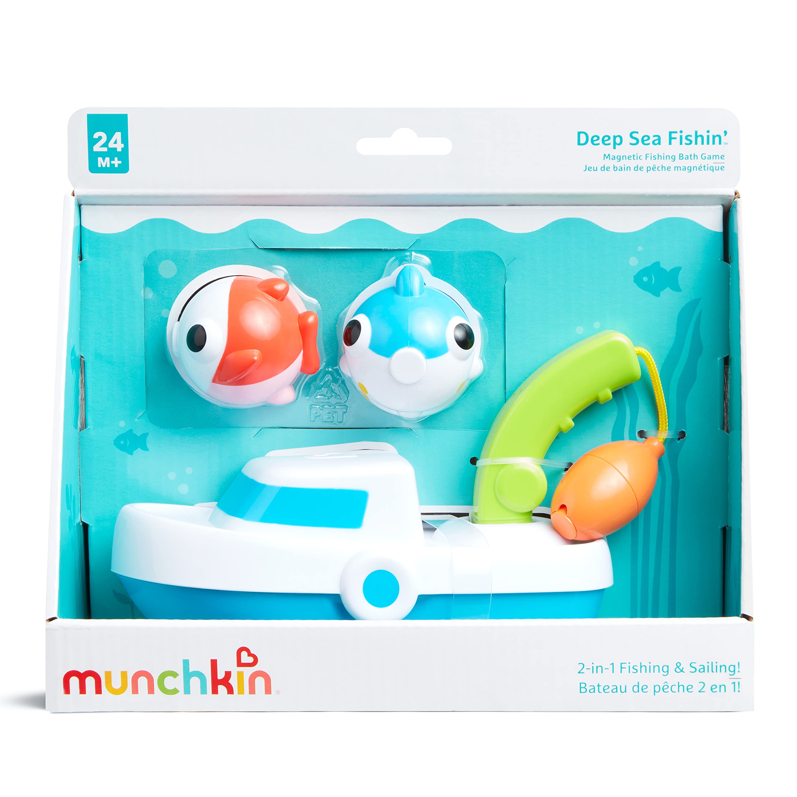 Foto 6 pulgar | Munchkin Deep Sea Fishin' Toddler Bath Toy Y Juego Con Peces Magnéticos, Bote Y Caña - Venta Internacional.