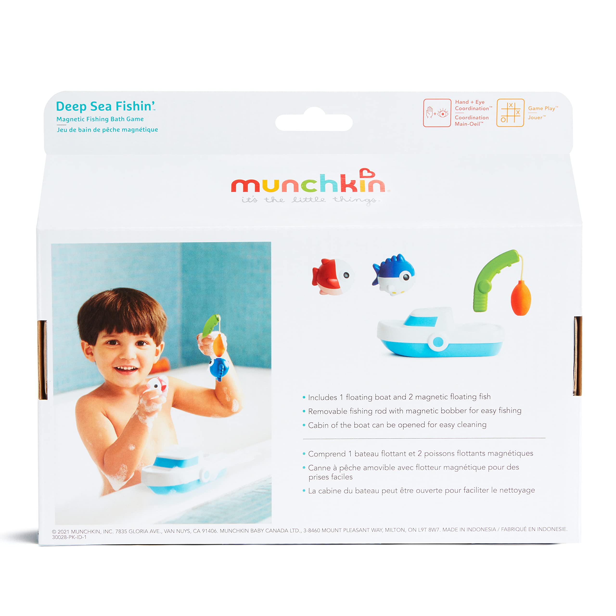 Foto 7 pulgar | Munchkin Deep Sea Fishin' Toddler Bath Toy Y Juego Con Peces Magnéticos, Bote Y Caña - Venta Internacional.