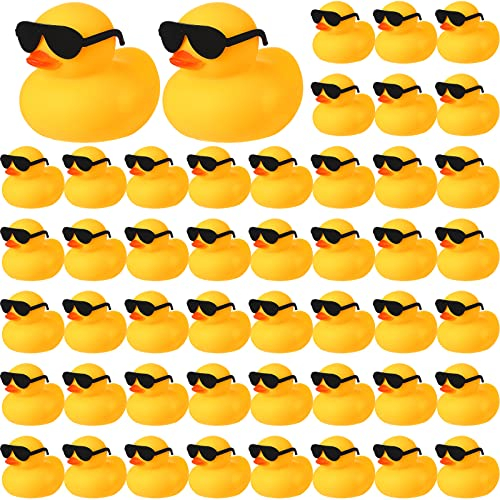 Foto 2 pulgar | Juego De Juguetes Bath Duck Rubber Ducky Con Gafas De Sol, 48 Piezas Para Niños - Venta Internacional.