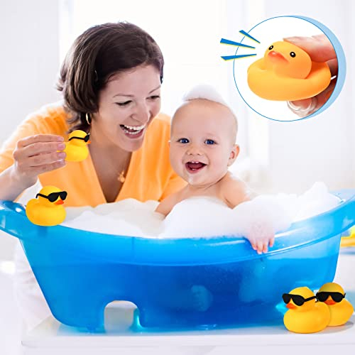 Foto 8 pulgar | Juego De Juguetes Bath Duck Rubber Ducky Con Gafas De Sol, 48 Piezas Para Niños - Venta Internacional.