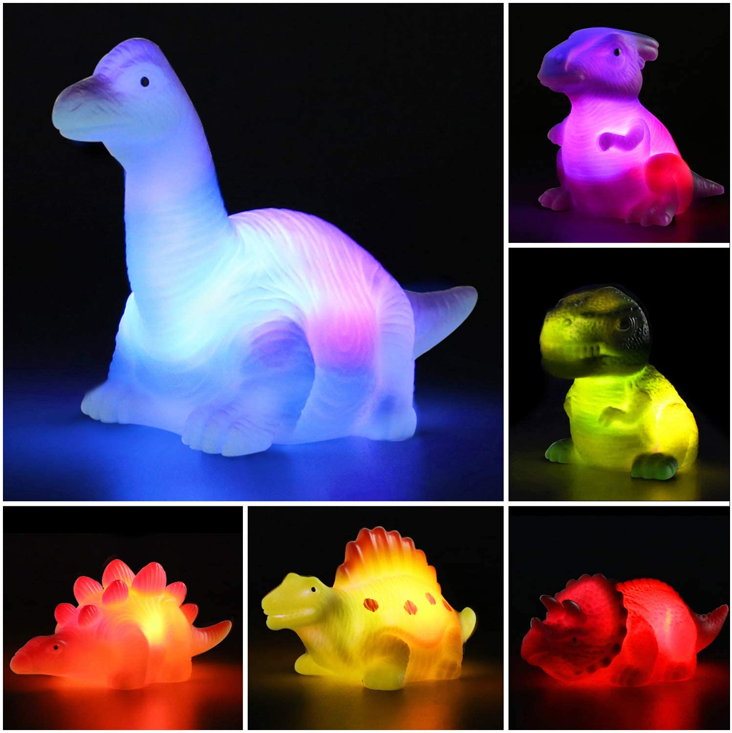 Foto 4 pulgar | Juguete De Baño Mapixo Con Dinosaurios Flotantes Iluminados, Paquete De 6 Unidades Para Bebé - Venta Internacional.