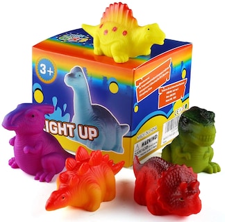 Foto 5 | Juguete De Baño Mapixo Con Dinosaurios Flotantes Iluminados, Paquete De 6 Unidades Para Bebé - Venta Internacional.