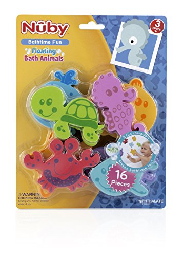 Foto 3 pulgar | Set De Espuma Flotante Para Baño Con Forma De Animales Nuby, 16 Piezas - Venta Internacional.