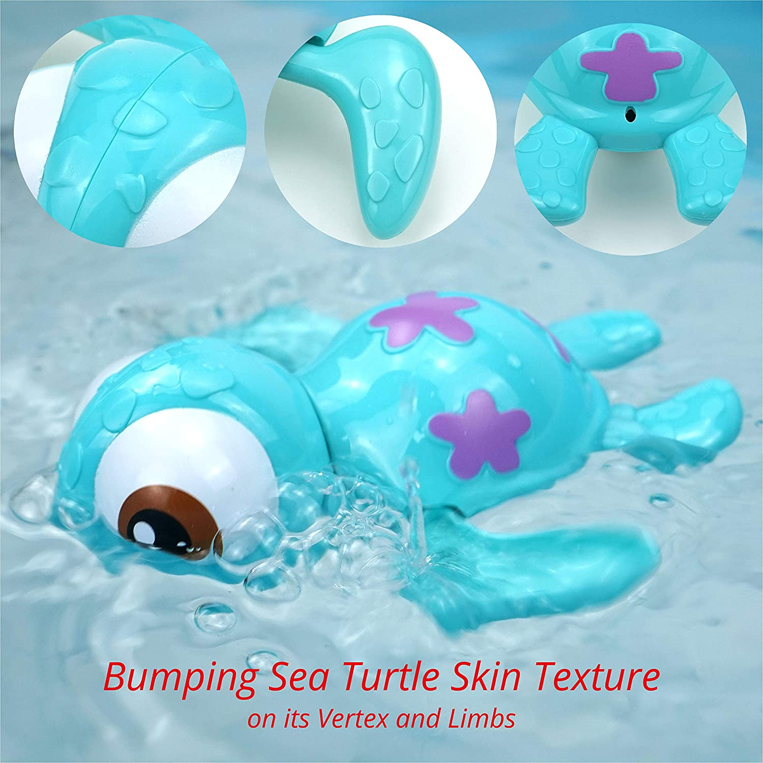 Foto 5 pulgar | Bath Toys Duckboxx Xx Wind Up Con Tortugas Marinas Nadando Para Niños - Venta Internacional.