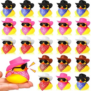 Foto 1 | Set Rubber Duck Sosation Cowboy Con Sombrero, Gafas De Sol Y Pañuelo - Venta Internacional.