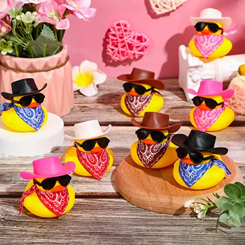 Foto 5 pulgar | Set Rubber Duck Sosation Cowboy Con Sombrero, Gafas De Sol Y Pañuelo - Venta Internacional.
