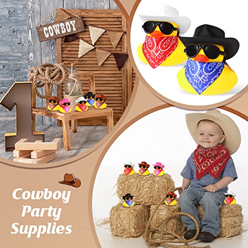 Foto 7 pulgar | Set Rubber Duck Sosation Cowboy Con Sombrero, Gafas De Sol Y Pañuelo - Venta Internacional.