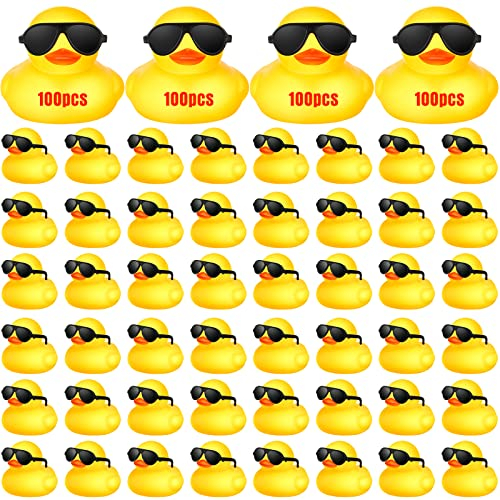 Rubber Ducks Chivao 100 Unidades Con 100 Gafas De Sol Para Fiestas Infantiles - Venta Internacional.