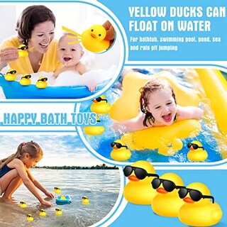 Foto 4 | Rubber Ducks Chivao 100 Unidades Con 100 Gafas De Sol Para Fiestas Infantiles - Venta Internacional.