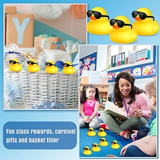 Foto 5 | Rubber Ducks Chivao 100 Unidades Con 100 Gafas De Sol Para Fiestas Infantiles - Venta Internacional.