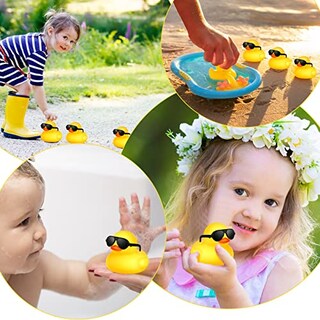 Foto 7 | Rubber Ducks Chivao 100 Unidades Con 100 Gafas De Sol Para Fiestas Infantiles - Venta Internacional.