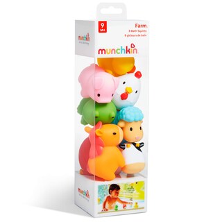 Foto 5 | Juguete De Baño Para Bebés Munchkin Farm Animal Squirts, Paquete De 8 - Venta Internacional.