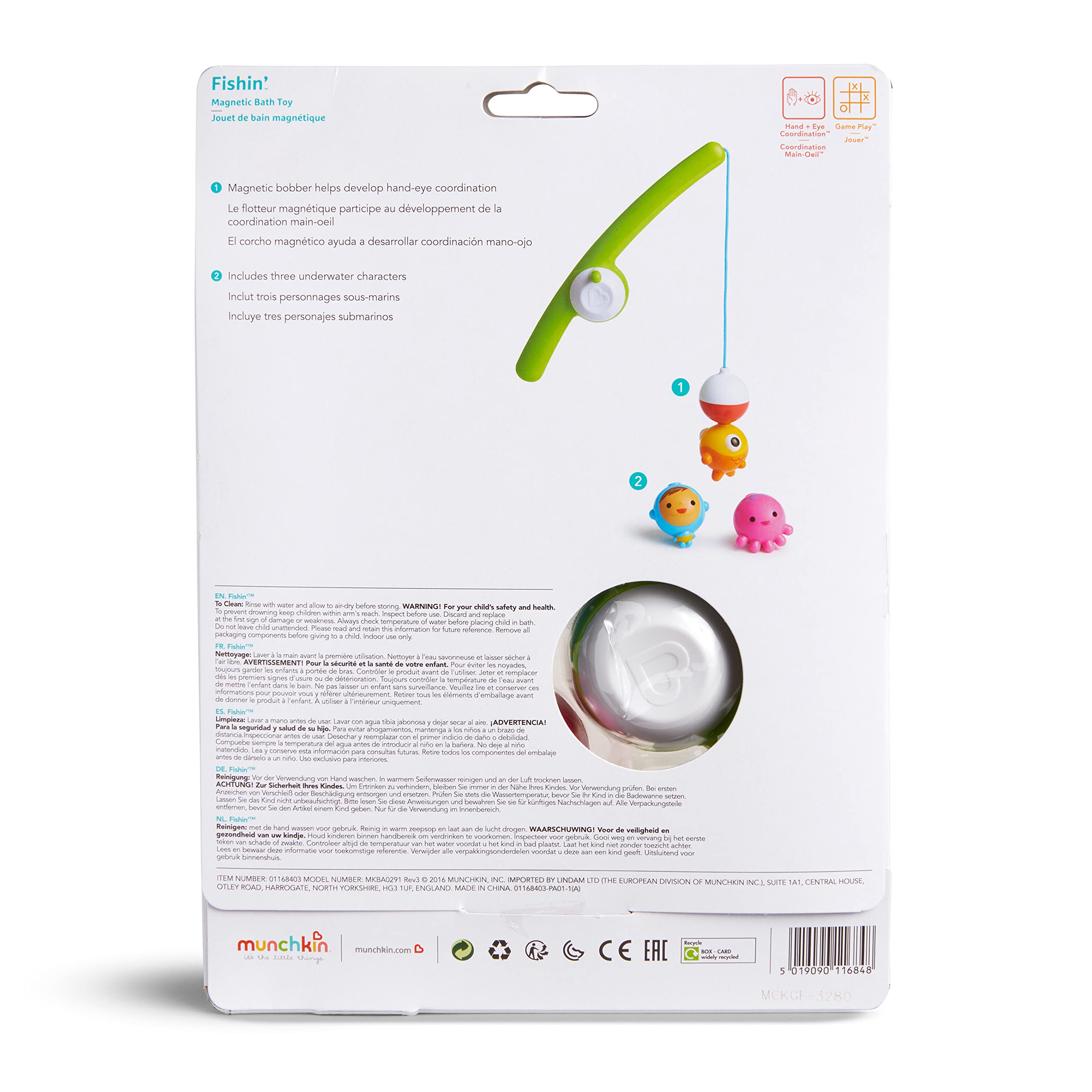 Foto 7 pulgar | Juego De Juguetes De Baño Munchkin Fishin' Magnetic Para Bebés Pequeños, Juego De 4 Piezas - Venta Internacional.