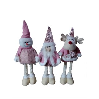 Foto 1 | Mono Navideño Long Paths, Diseño De Muñeco De Nieve Rosa Monocromático - Venta Internacional.