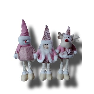 Foto 3 | Mono Navideño Long Paths, Diseño De Muñeco De Nieve Rosa Monocromático - Venta Internacional.