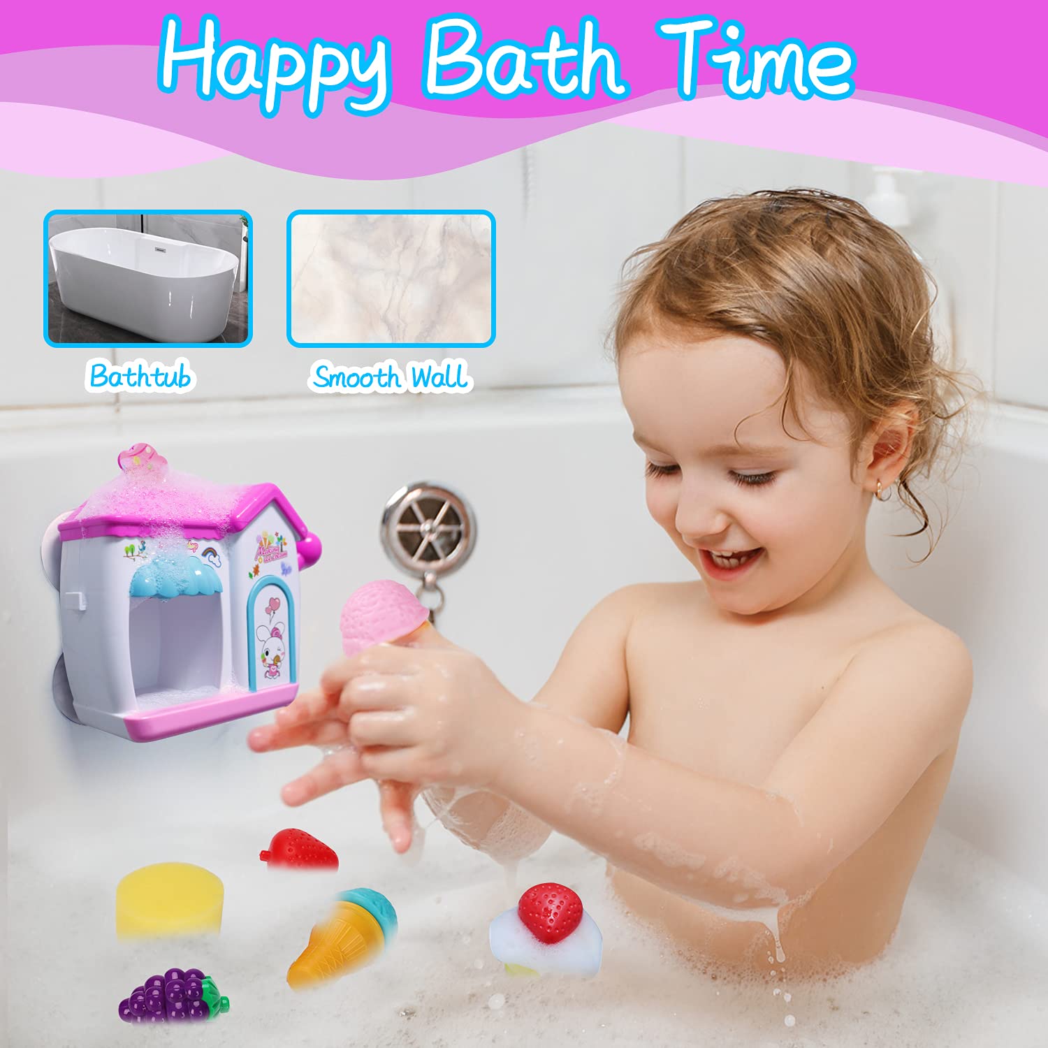 Foto 3 pulgar | Máquina De Hacer Espuma Para Helados Augtoy De Bath Toys De 2 A 8 Años Con Juego De Espuma - Venta Internacional.