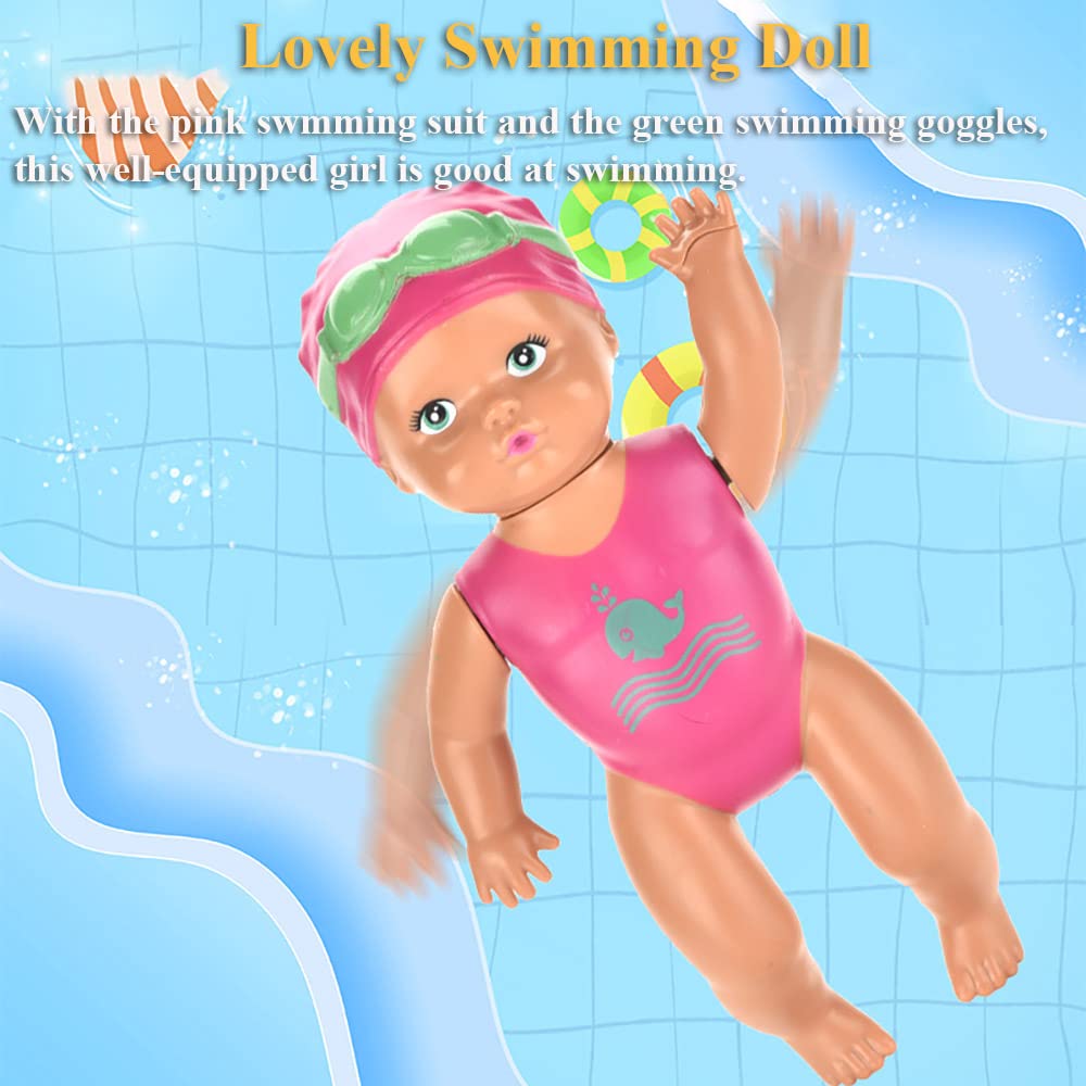 Foto 2 | Muñeca de Natación Nextake Windup 15 Cm para Niñas - Venta Internacional