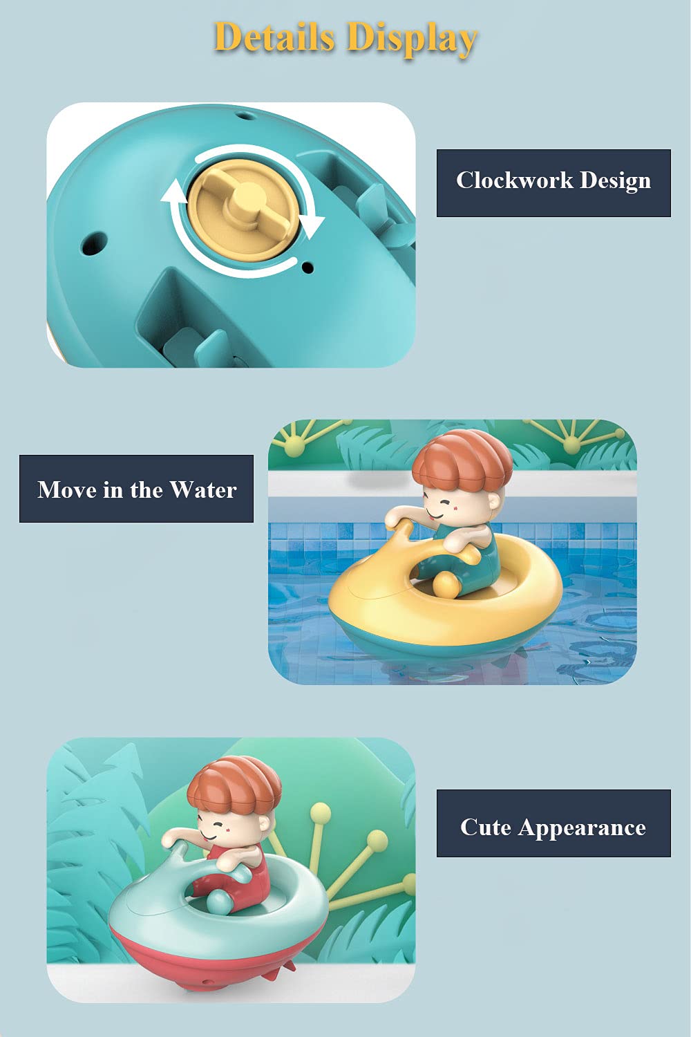 Foto 7 pulgar | Juguete de Baño Nextake Windup Speed Boat Yachtt para Niños - Venta Internacional