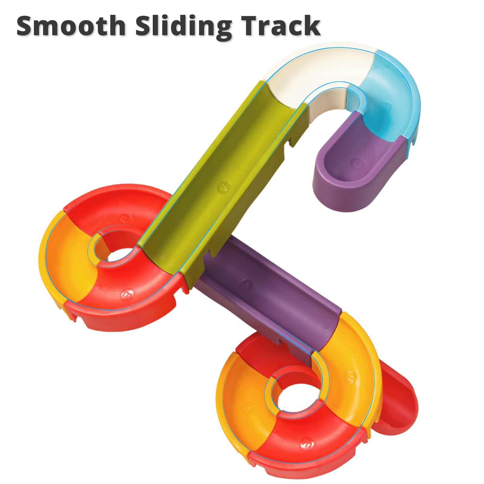 Foto 4 pulgar | Juego de Construcción de Rieles de Pared Tiyol Duck Slide de Bath Toy 34 piezas - Venta Internacional