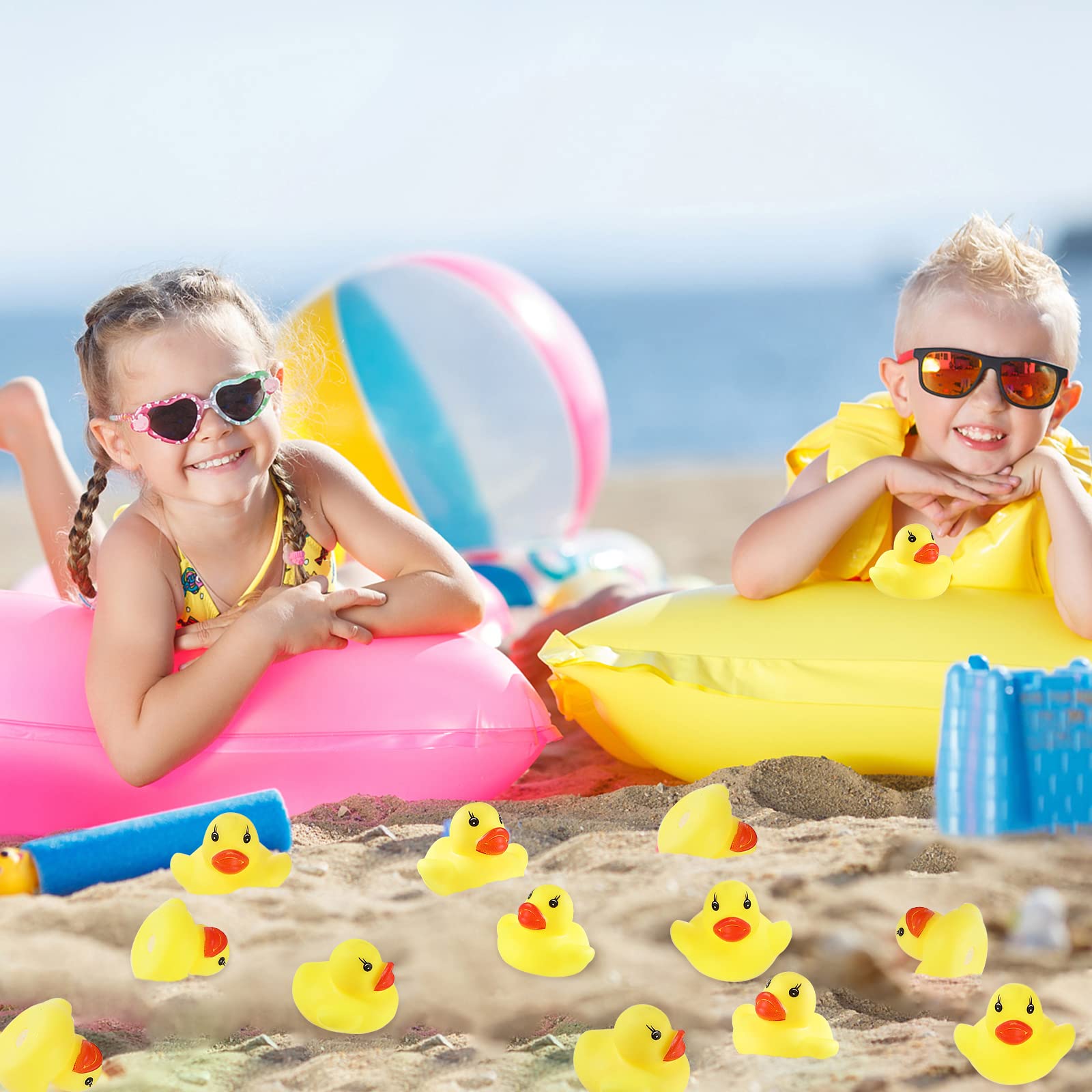 Foto 5 pulgar | Juego de 60 Patitos de Goma para Baño de Niños