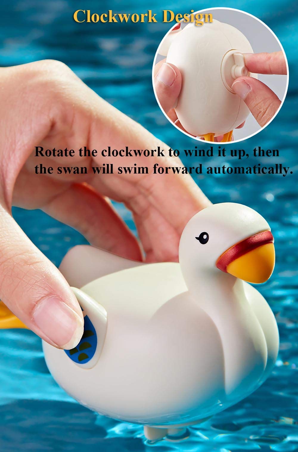 Foto 3 pulgar | Juguete de Baño Nextake Wind-up Swimming Swan - Venta Internacional