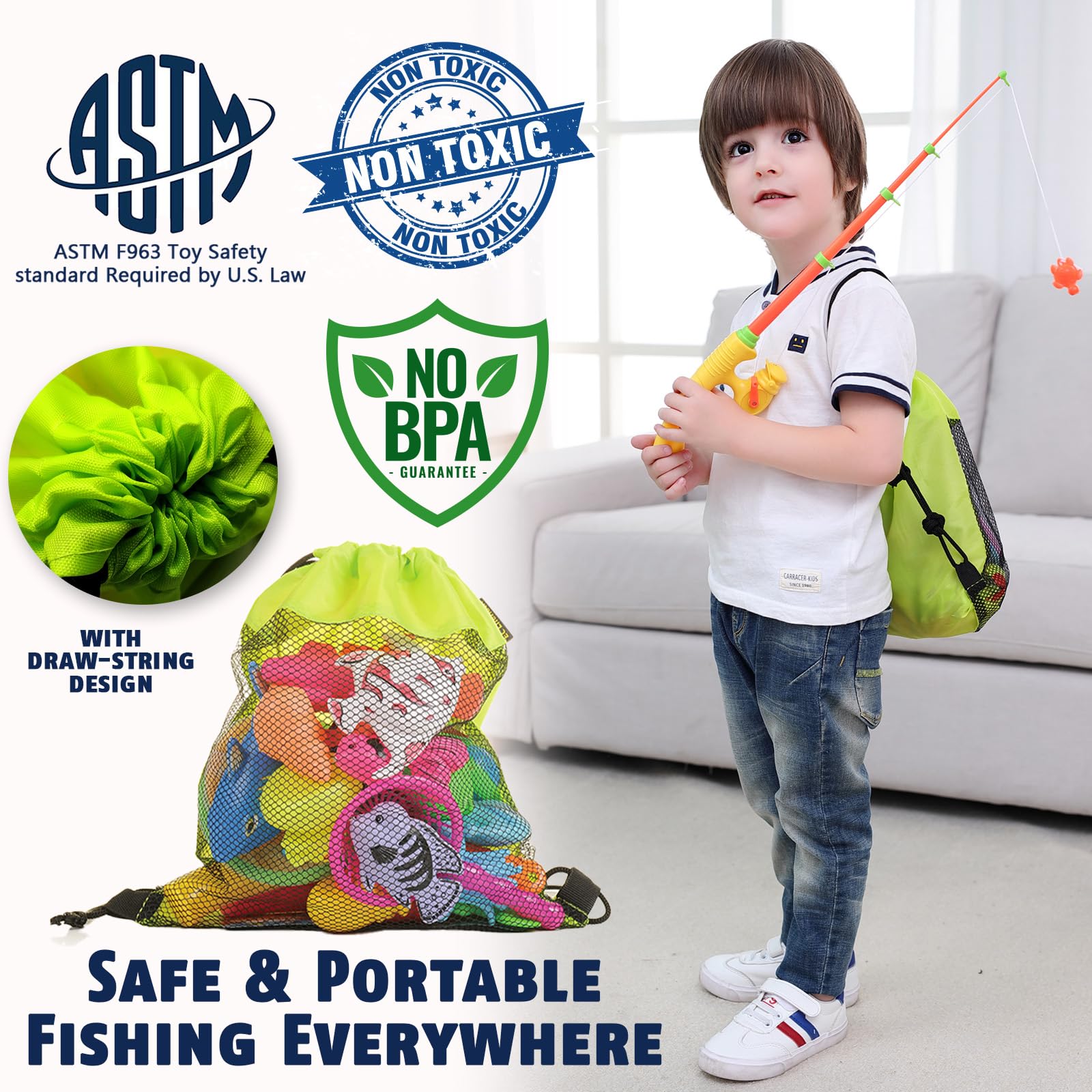 Foto 7 pulgar | Juguete Magnético de Pesca para Piscina CozyBomb 35 Piezas - Venta Internacional