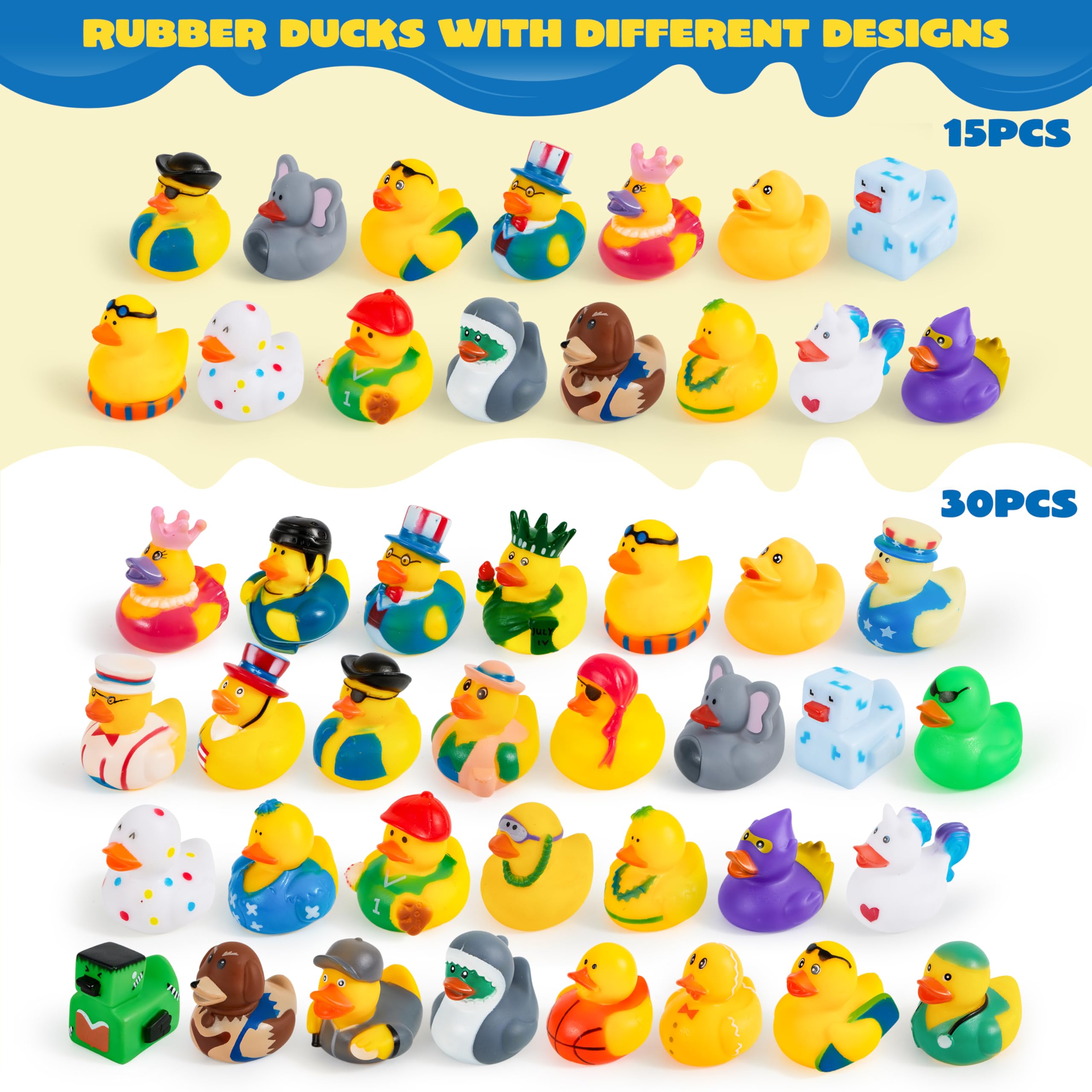 Foto 3 pulgar | Pack de 30 Patos de Goma Joyin con Bolsa de Transporte para Baño Infantil