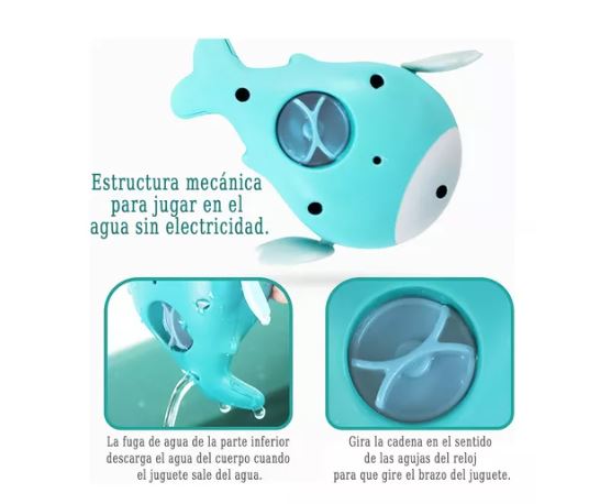 Foto 4 pulgar | Juguete de Bañera de Delfines 3 piezas para Bebés