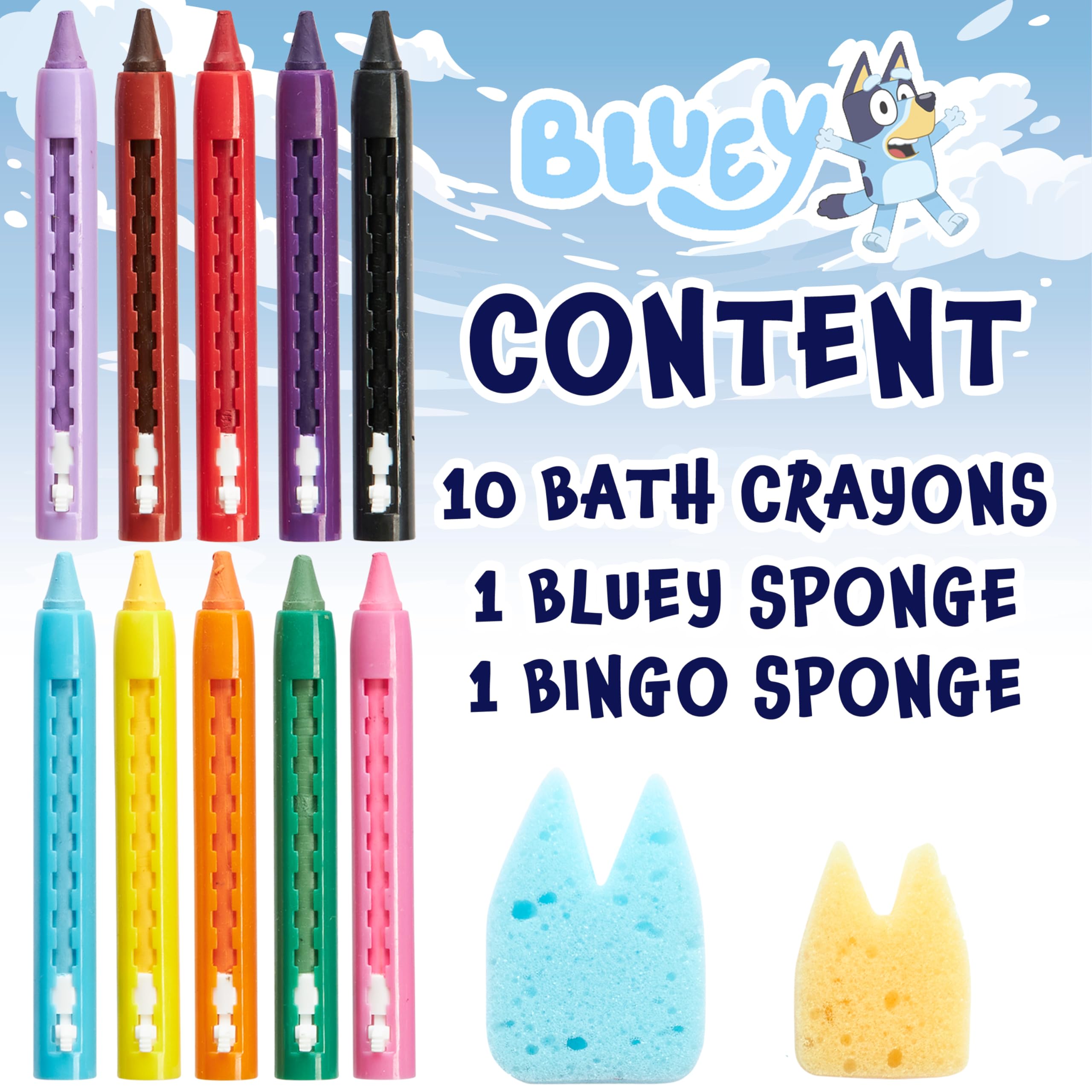 Foto 7 pulgar | Set De Colorear Bath Toys Bluey Para Niños Con 10 Crayones - Venta Internacional.