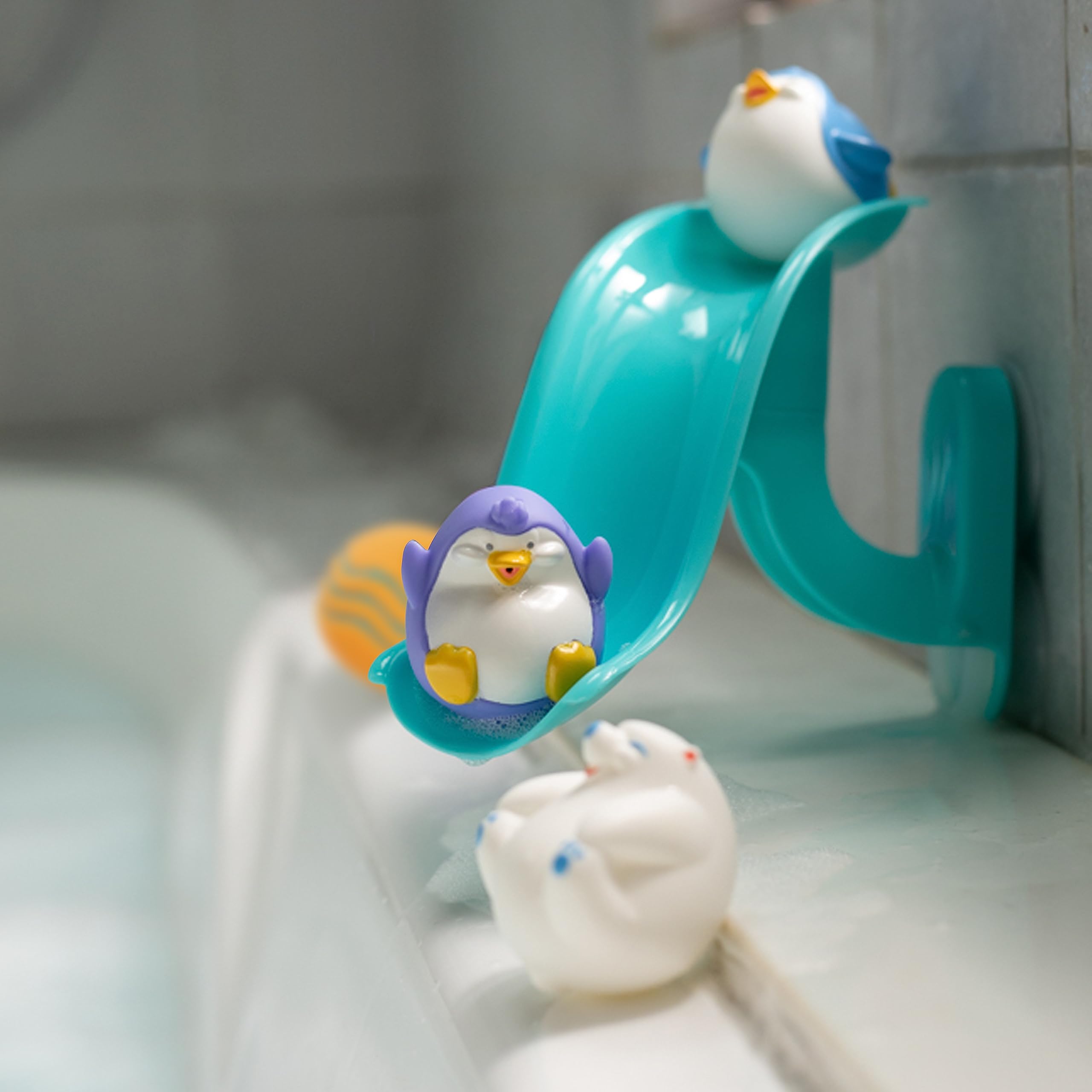 Foto 3 pulgar | Set de Juguetes de Baño Nuby Penguin Slide con 4 Chorros De Baño - Venta Internacional