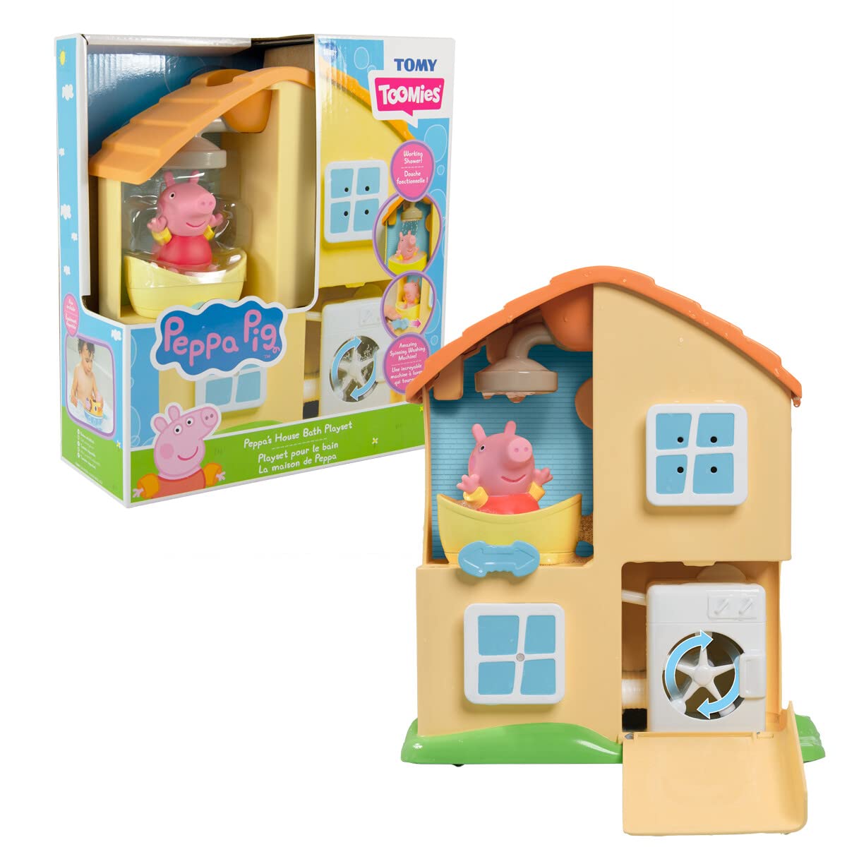 Foto 2 pulgar | Set De Juguete De Baño Tomy Peppa Pig House Para Niños De 18 Meses O Más - Venta Internacional.