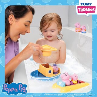 Foto 3 | Set De Juguetes De Baño Tomy Peppa Pig Boat Adventure 18m+ Con 2 Barcos - Venta Internacional.