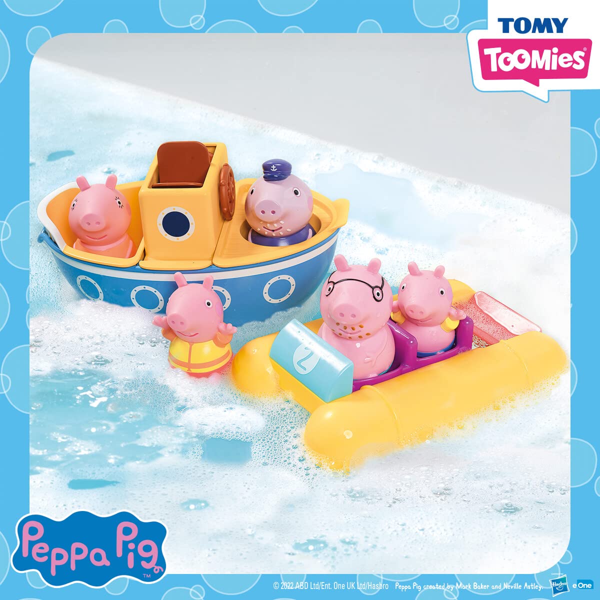 Foto 5 pulgar | Set De Juguetes De Baño Tomy Peppa Pig Boat Adventure 18m+ Con 2 Barcos - Venta Internacional.