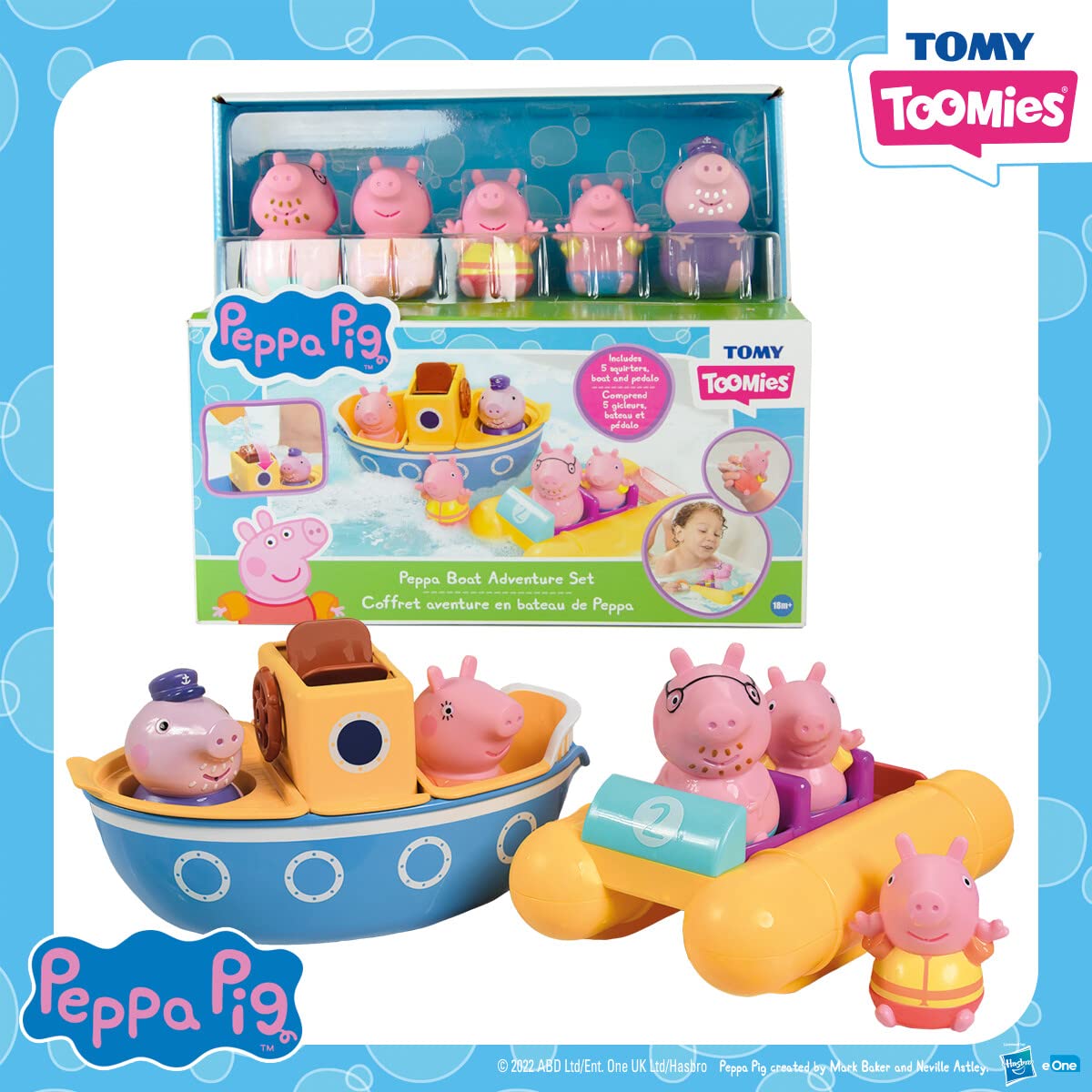Foto 7 pulgar | Set De Juguetes De Baño Tomy Peppa Pig Boat Adventure 18m+ Con 2 Barcos - Venta Internacional.