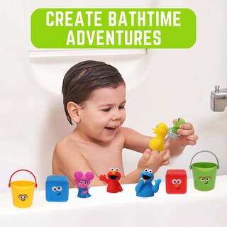 Foto 3 | Juego De Juguetes De Baño Sesame Street, 10 Piezas, Con Marionetas Para Niños - Venta Internacional.