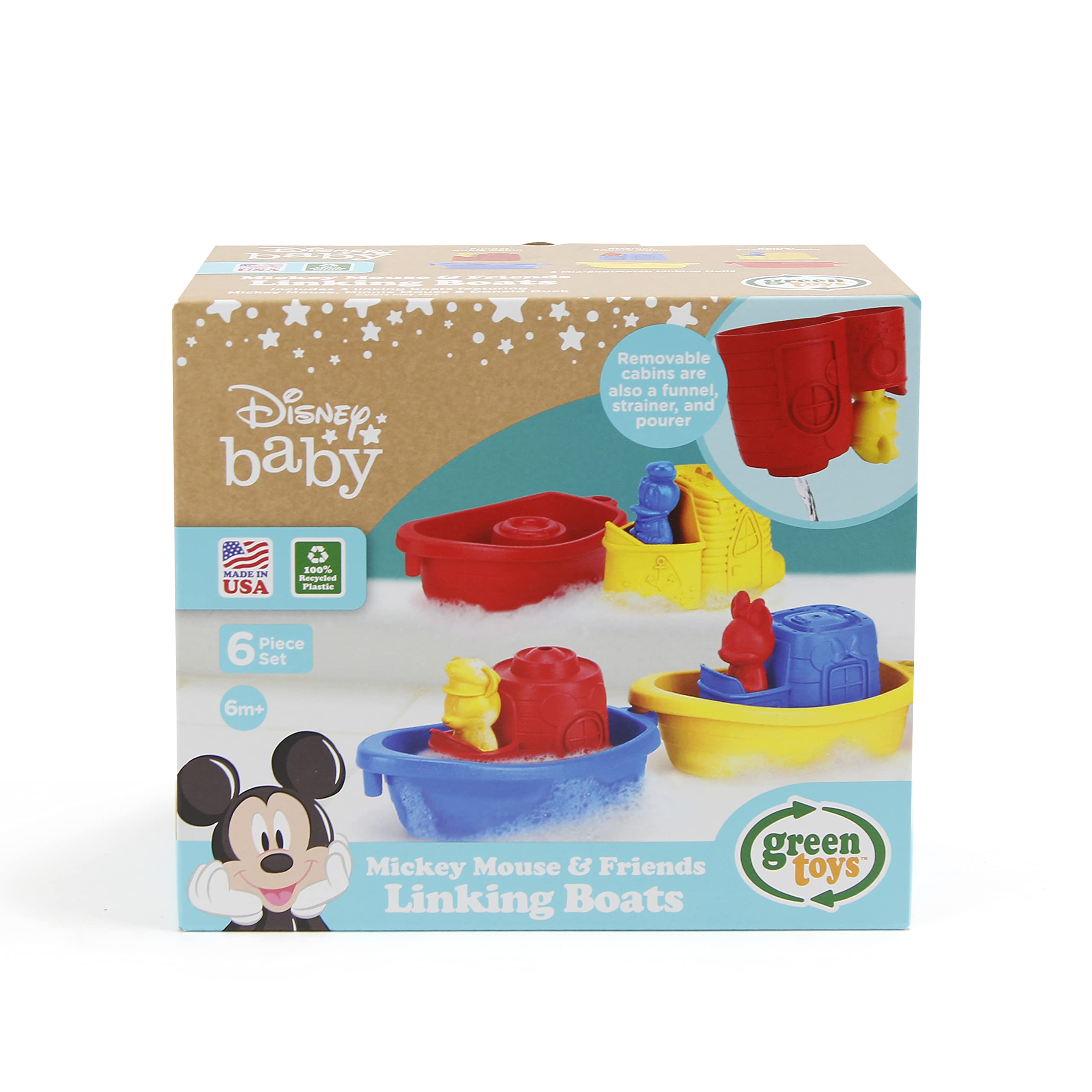 Foto 6 pulgar | Botes Uniendo Barcos Mickey Mouse De Toy Green Toys Fabricados En Ee. Uu. - Venta Internacional.
