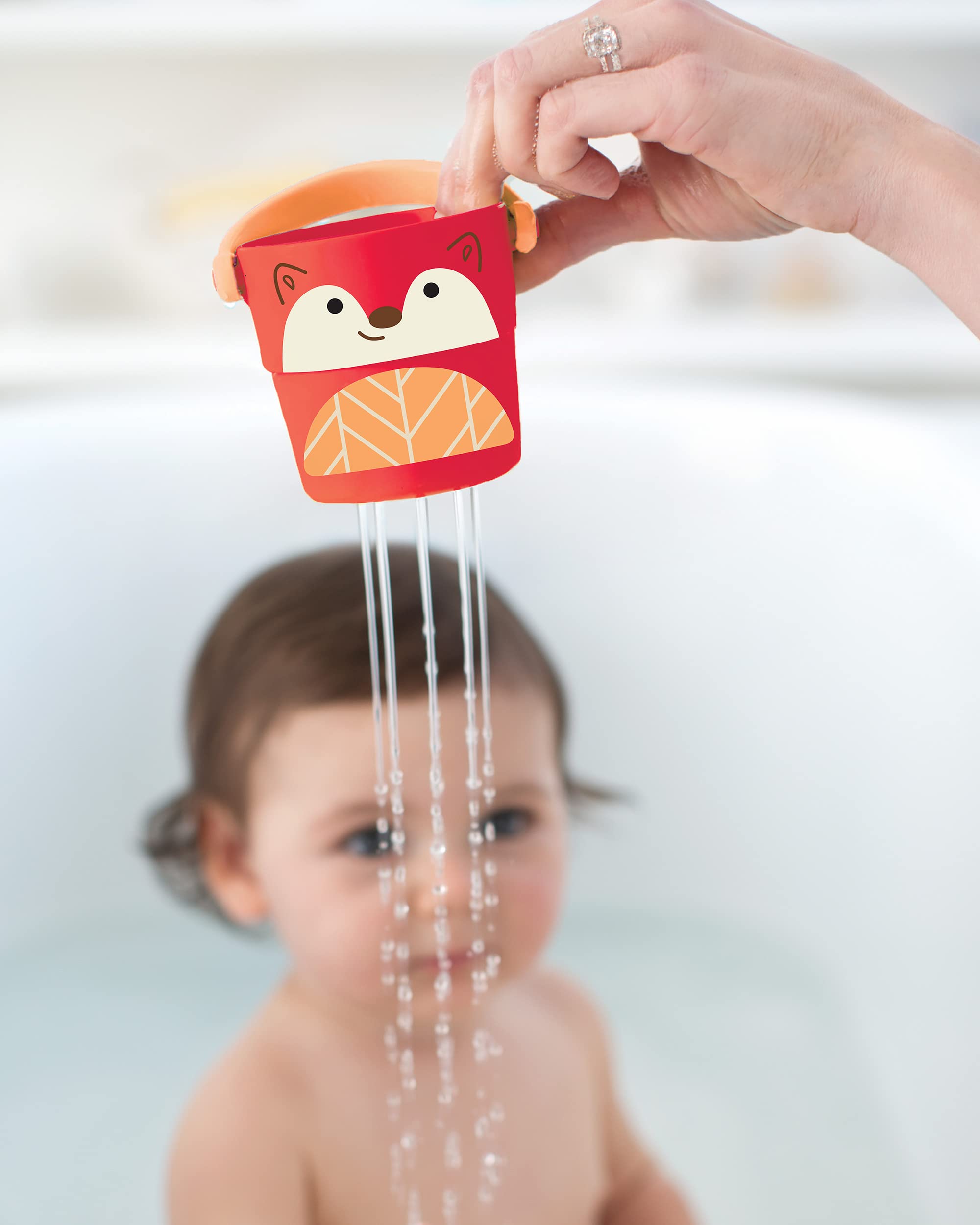 Foto 4 pulgar | Cubos Para Juguetes De Baño Skip Hop Zoo Stack & Pour Pastel - Venta Internacional.