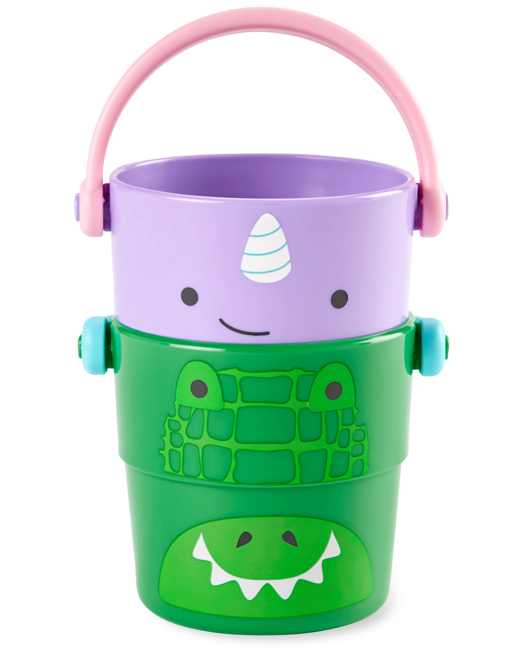 Foto 5 pulgar | Cubos Para Juguetes De Baño Skip Hop Zoo Stack & Pour Pastel - Venta Internacional.