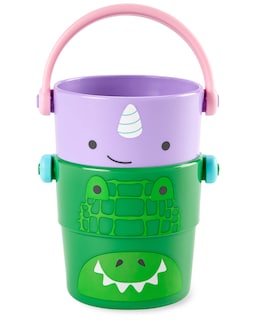 Foto 4 | Cubos Para Juguetes De Baño Skip Hop Zoo Stack & Pour Pastel - Venta Internacional.