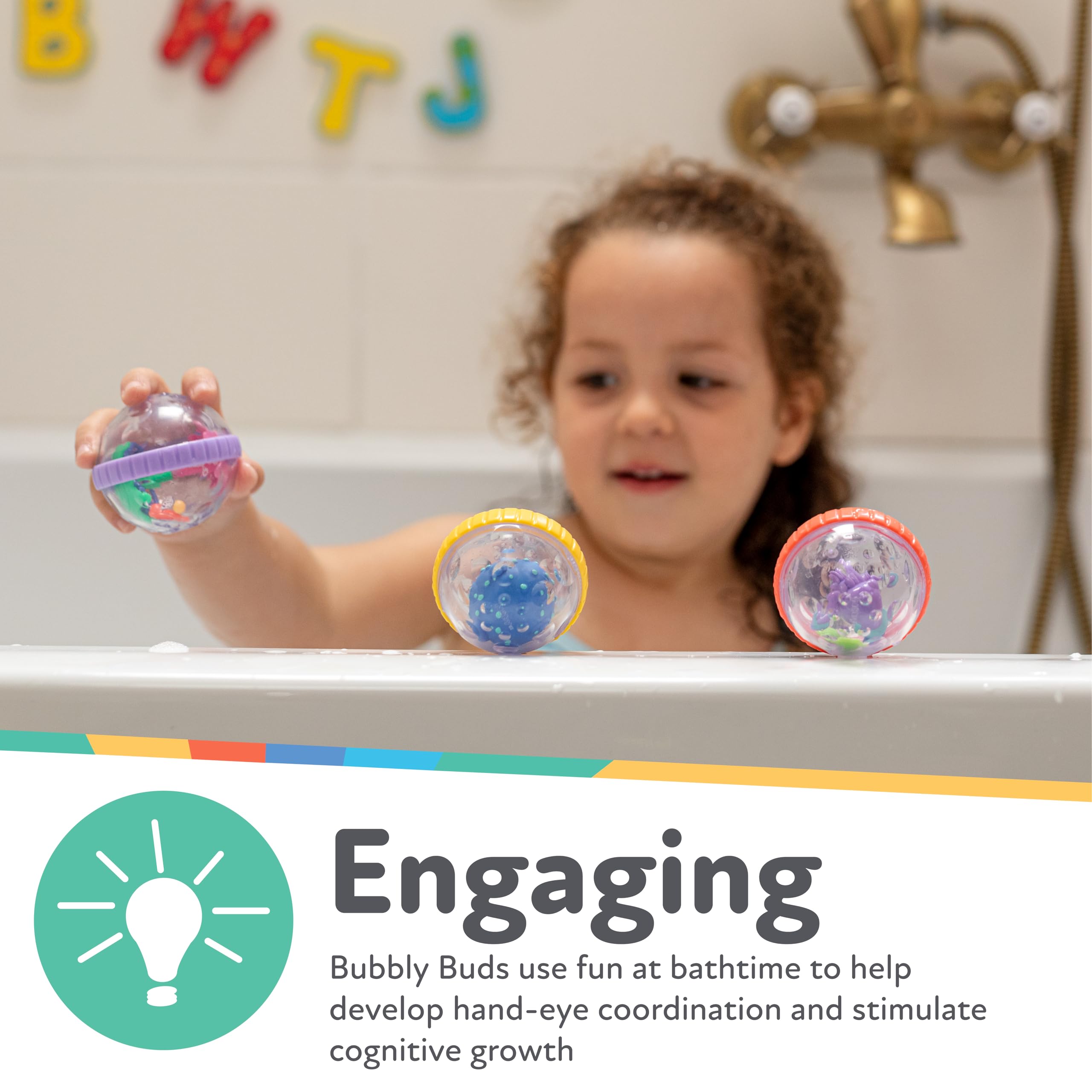 Foto 4 pulgar | Set de Baño Nuby Bubbly Buds Interactive Paquete De 4 Unidades para Bebés - Venta Internacional
