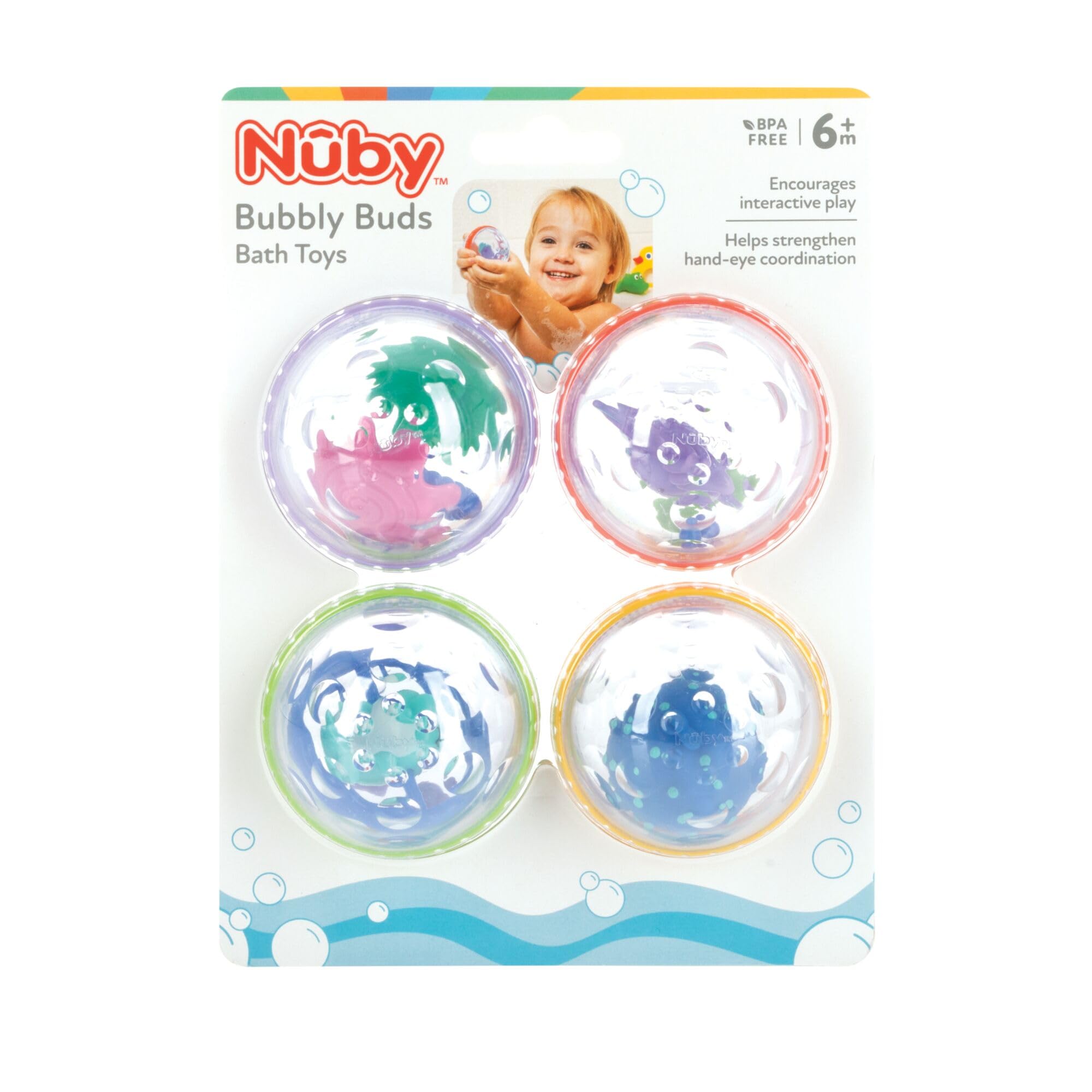 Foto 8 pulgar | Set de Baño Nuby Bubbly Buds Interactive Paquete De 4 Unidades para Bebés - Venta Internacional
