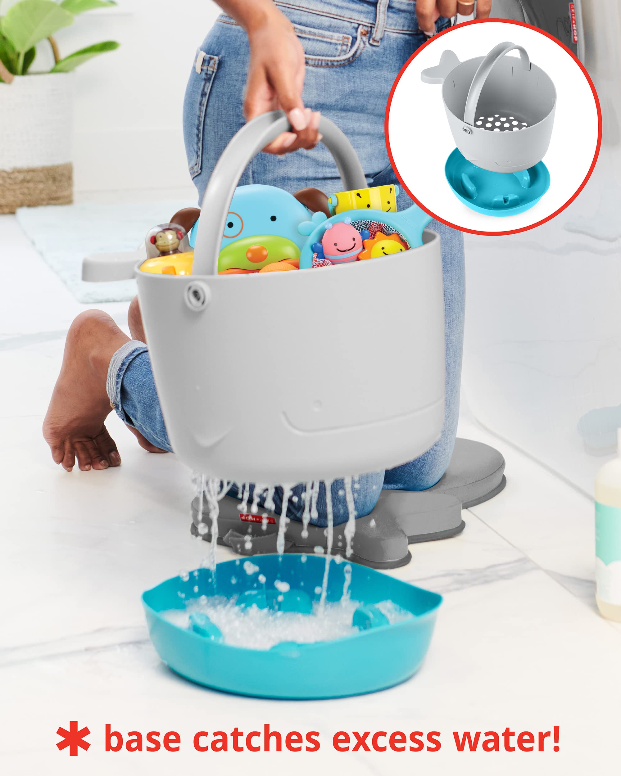 Foto 5 pulgar | Set De Regalo Con Cubeta Y Juguete De Baño Skip Hop Baby Grey - Venta Internacional.