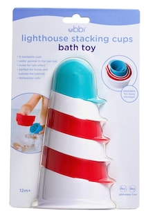 Foto 5 | Vasos Apilables Para Juguetes De Baño Ubbi Lighthouse Con 6 Tazas Para Niños Pequeños - Venta Internacional.