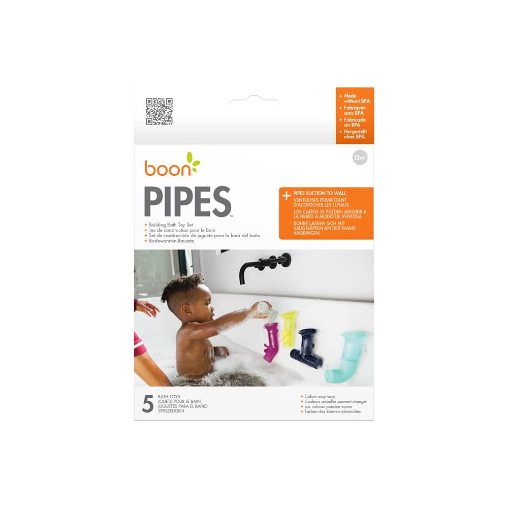 Foto 3 pulgar | Bath Toys Boon Pipes Bath Building Con Ventosas, 5 Unidades - Venta Internacional.