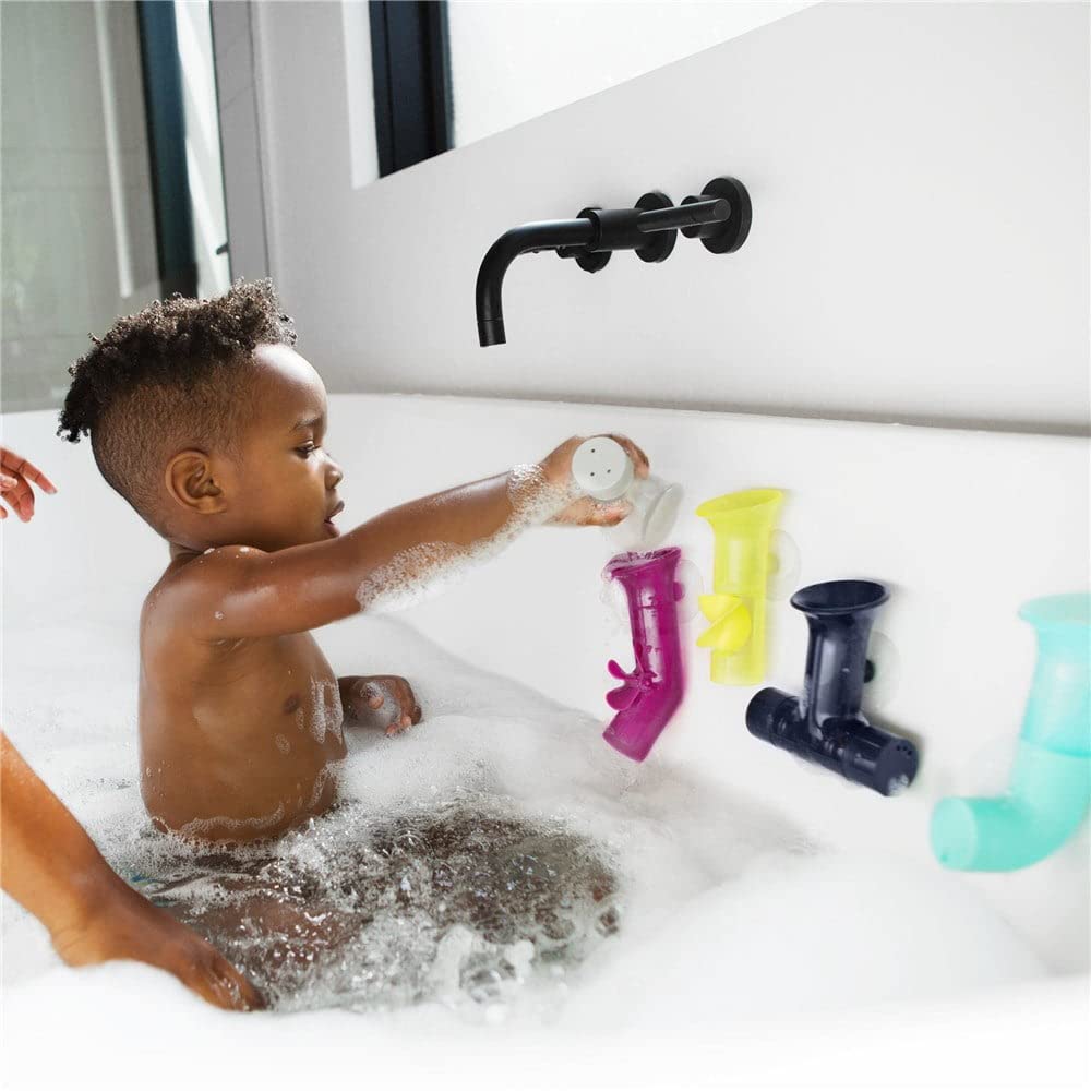 Foto 4 pulgar | Bath Toys Boon Pipes Bath Building Con Ventosas, 5 Unidades - Venta Internacional.