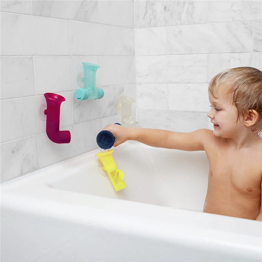 Foto 5 pulgar | Bath Toys Boon Pipes Bath Building Con Ventosas, 5 Unidades - Venta Internacional.