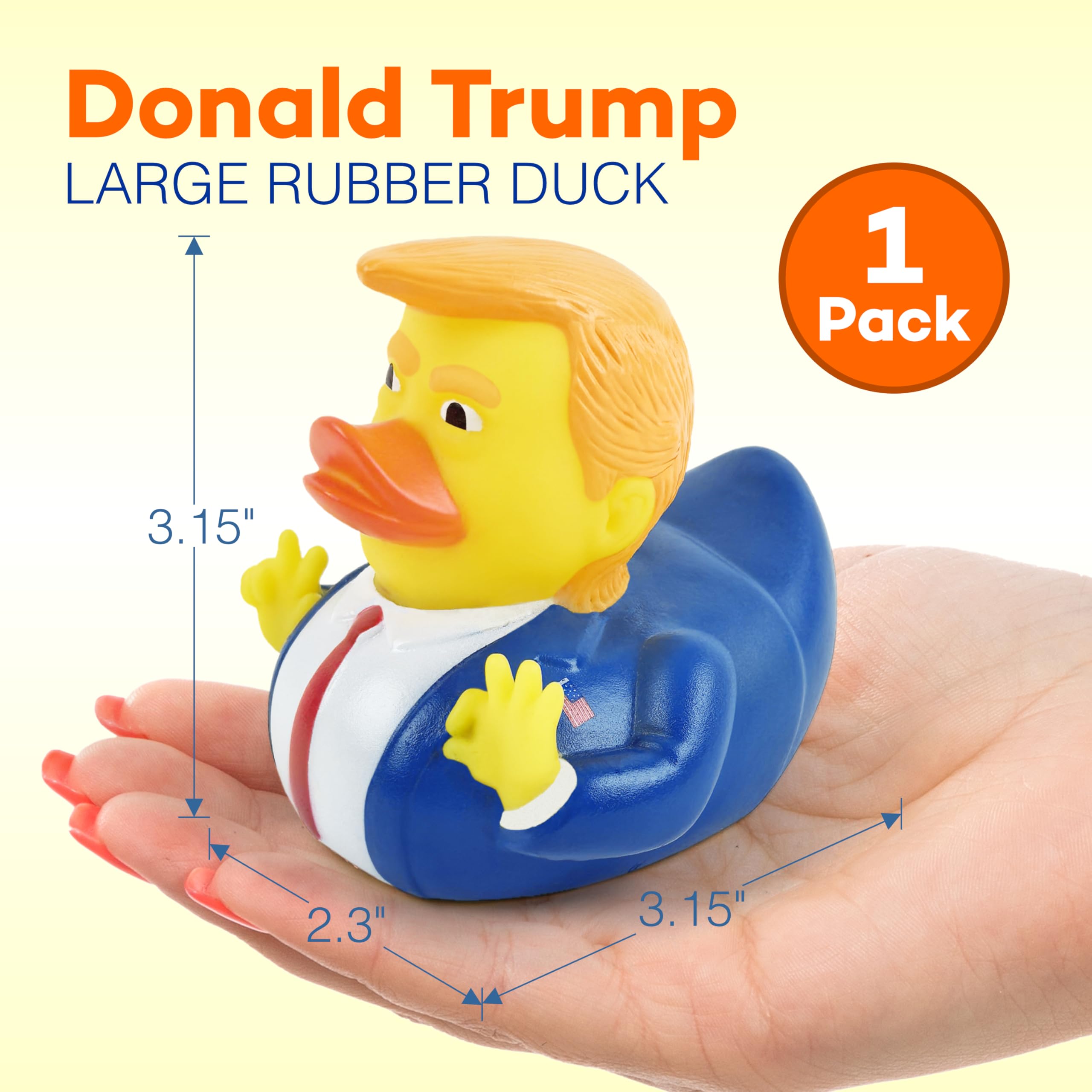 Foto 3 pulgar | Rubber Duck 4e's Novelty Donald Trump 2024 Talla Grande - Venta Internacional.