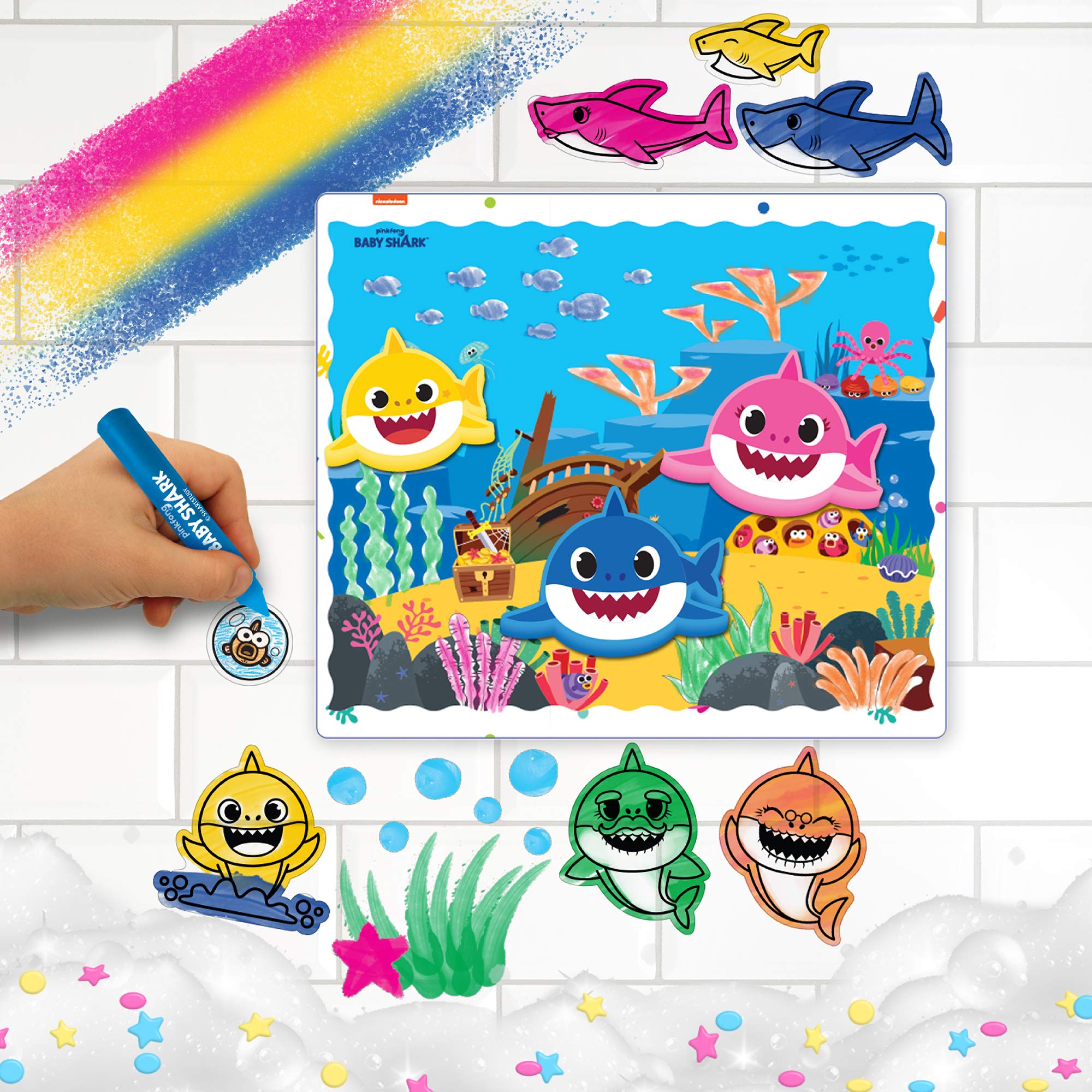 Foto 4 pulgar | Baby Shark Ultimate De Bath Art Studio Con Toalla Y Crayones De Baño - Venta Internacional.